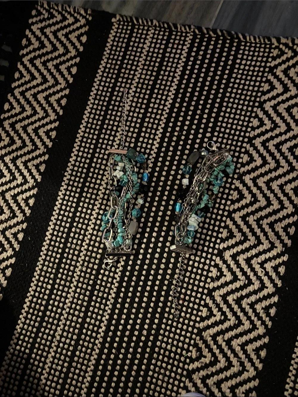 Turquoise Seed Bead Face Mask Lanyard - Women Accessories